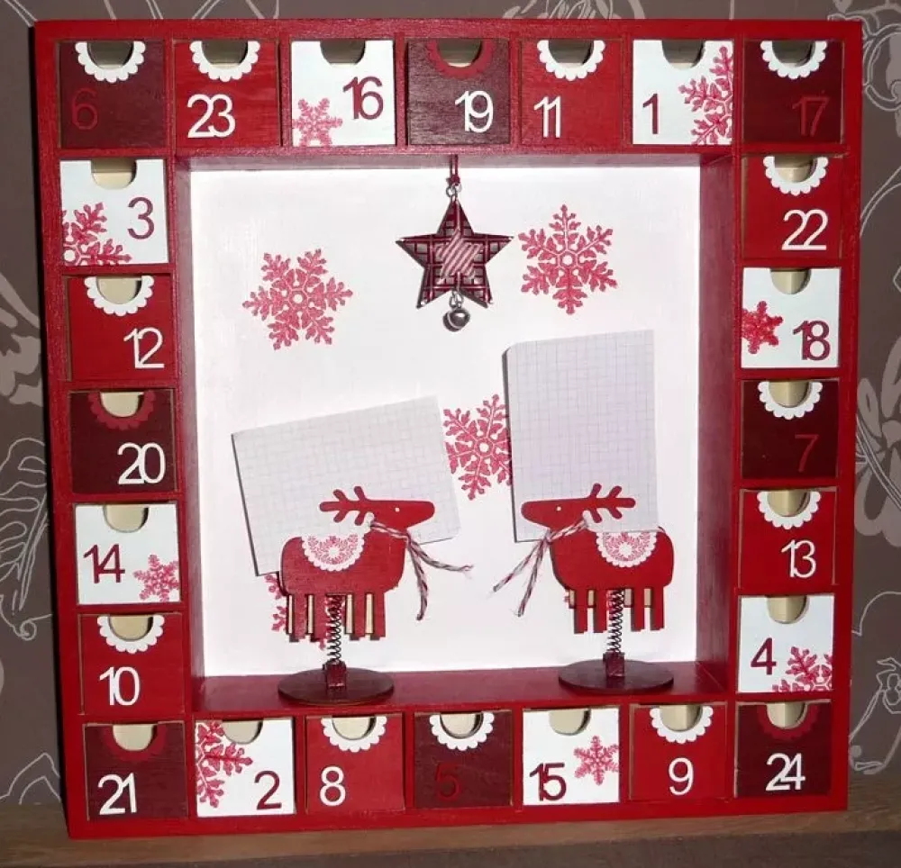 New Marco Calendario de adviento de madera Calendarios De Adviento