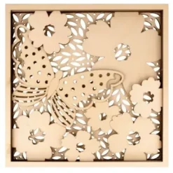 Online Marco con Diseño Relieve de Madera Mariposa Maderas