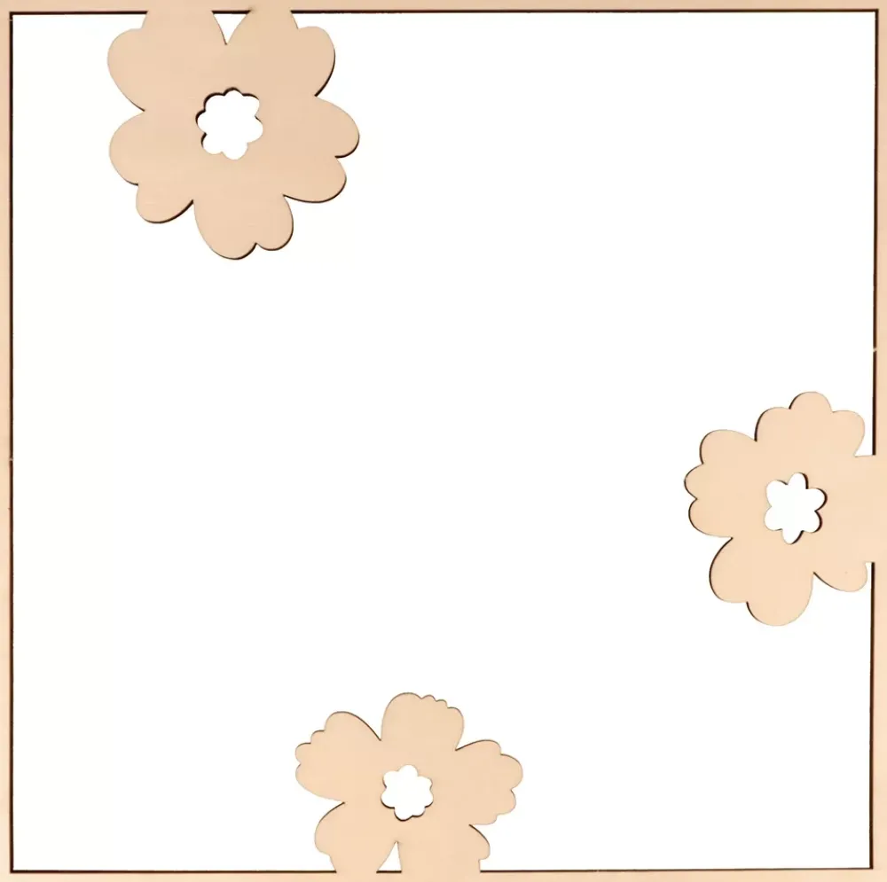 Online Marco con Diseño Relieve de Madera Mariposa Maderas