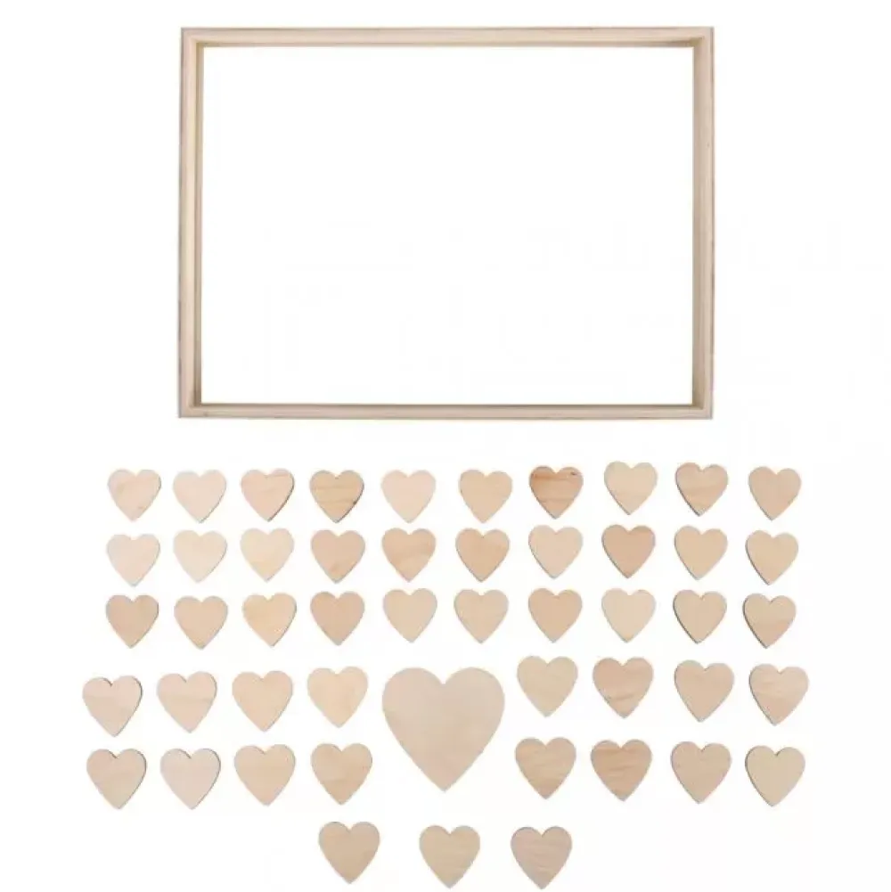 Hot Marco Para Firmas de Madera con Corazones Maderas
