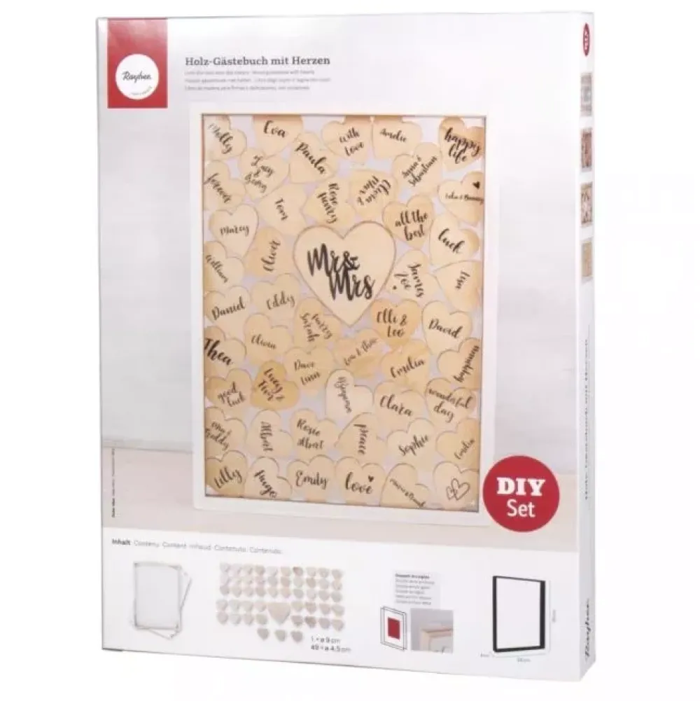 Hot Marco Para Firmas de Madera con Corazones Maderas