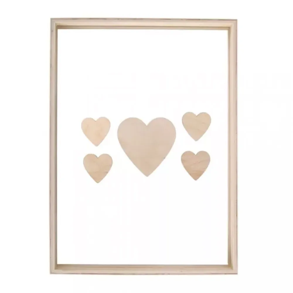 Hot Marco Para Firmas de Madera con Corazones Maderas