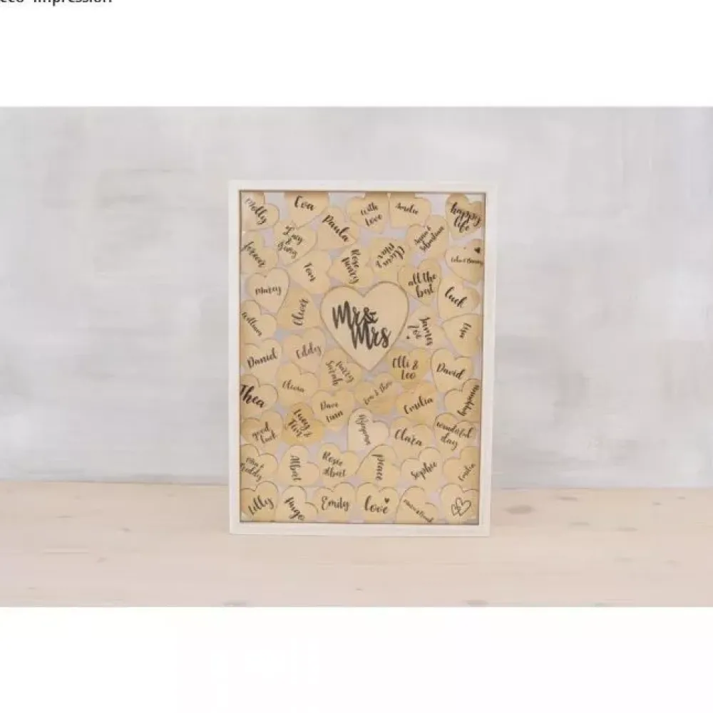 Hot Marco Para Firmas de Madera con Corazones Maderas
