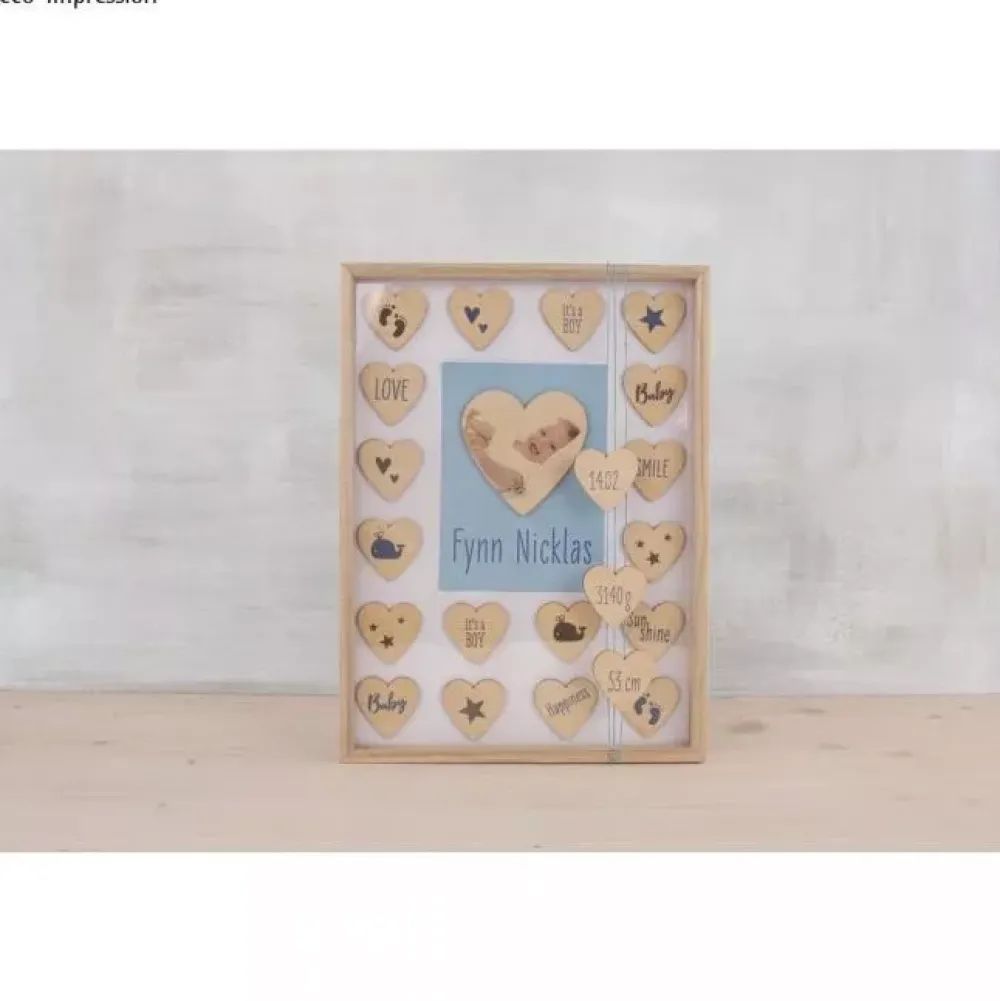 Hot Marco Para Firmas de Madera con Corazones Maderas
