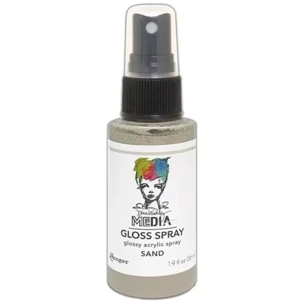 Best Media Gloss Spray Dina Wakley Sand 56ml Pinturas Acrílicas