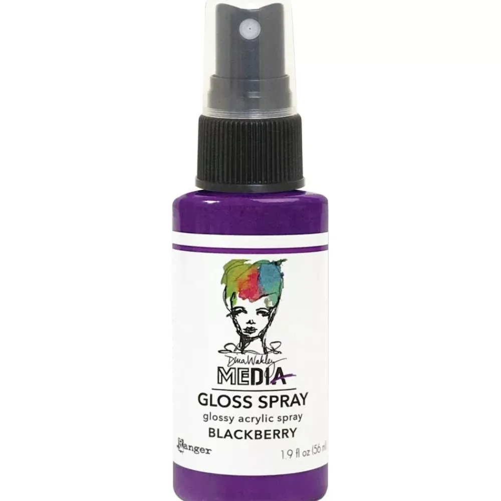New Media Gloss Spray Dina Wakley Blackberry 56ml Pinturas Acrílicas