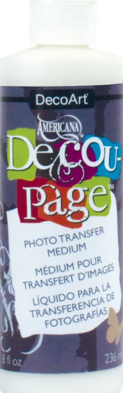 New Medium transferencia Photo Transfer Americana Decou-Page Glue DS112 236ml Pinturas Acrílicas|Adhesivos