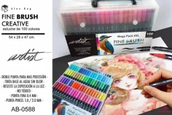 Outlet Megapack XXL 100 Rotuladores Fine Brush Doble Punta Rotuladores