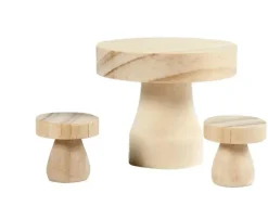 Outlet Mesa con Taburetes de Madera Niños Niños Y Regalos|Maderas