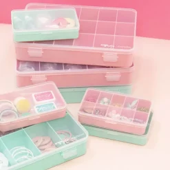 Outlet Mini Caja con 10 Compartimentos Turquesa Organización