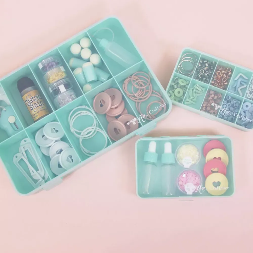 Online Mini Caja con 10 Compartimentos Rosa Organización