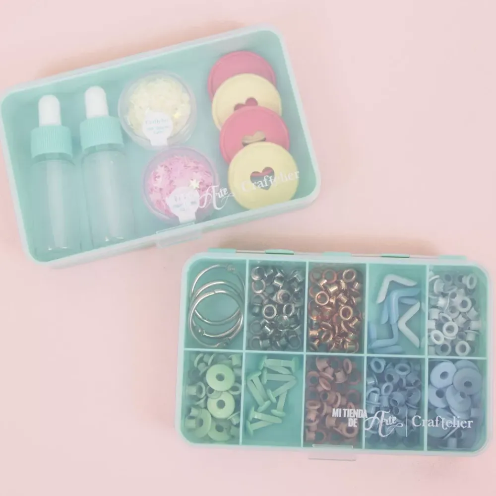 Online Mini Caja con 10 Compartimentos Rosa Organización