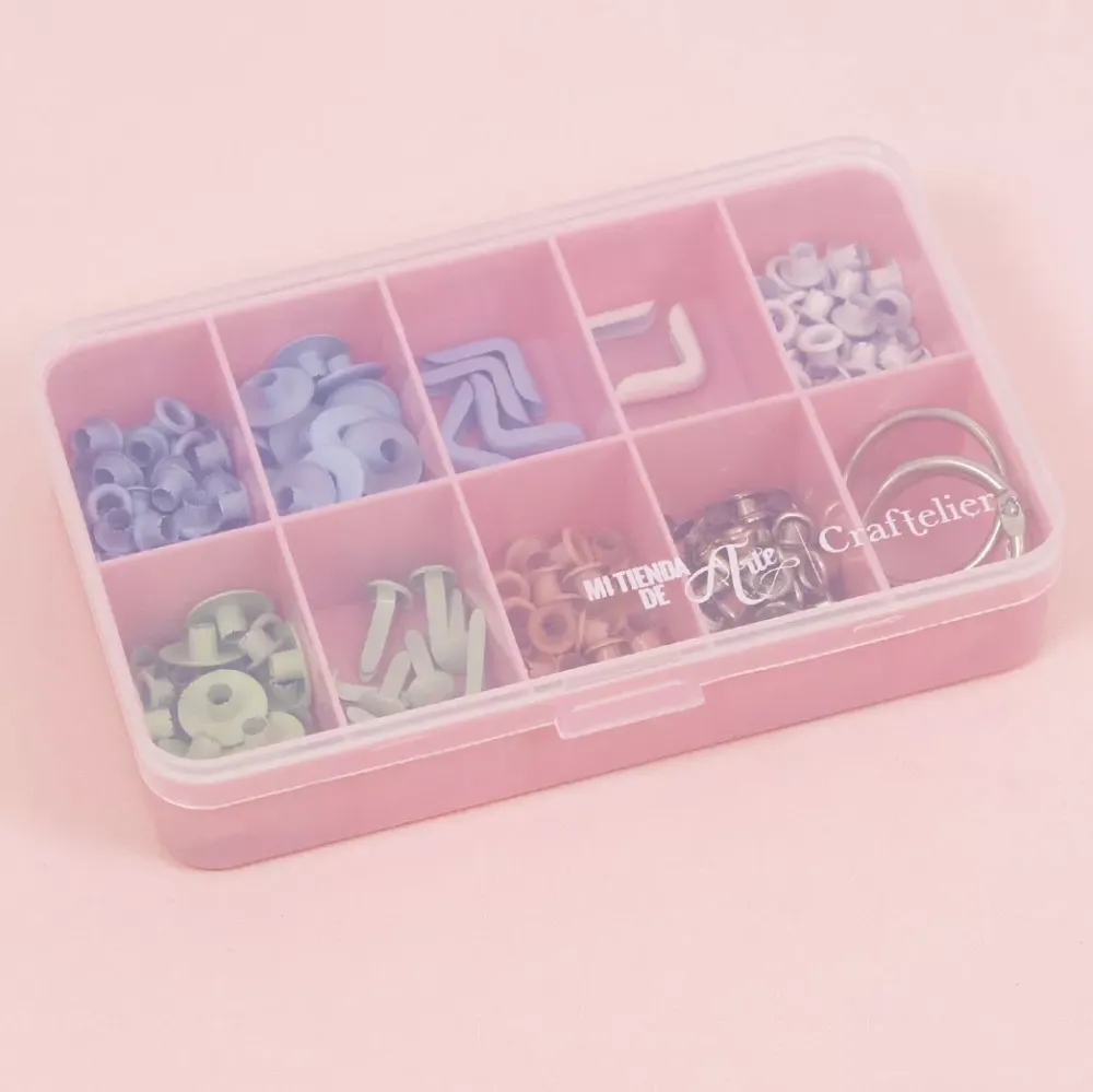Online Mini Caja con 10 Compartimentos Rosa Organización