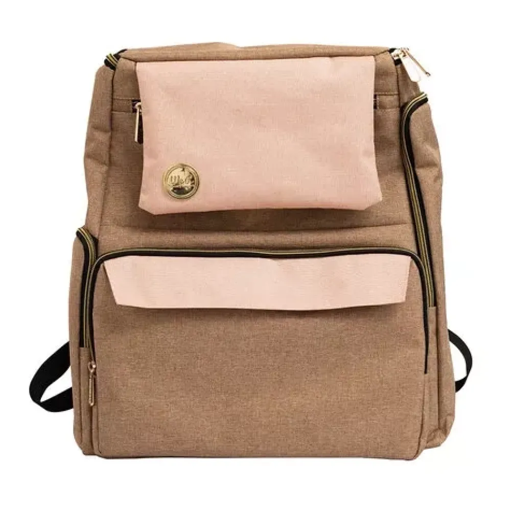 Outlet Mochila Crafter's Backpack Taupe & Pink We R Memory Keepers Organización