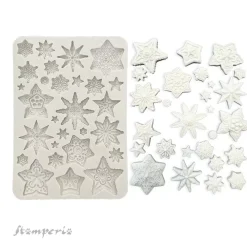 Clearance Molde de silicona Estrellas Romantic Gear Up For Christmas A5 Herramientas Para Modelado