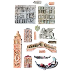 New Molde de silicona Monumentos Venice City Of Art 15x21cm Herramientas Para Modelado