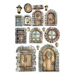 Hot Molde de silicona Puerta y Ventana Romantic Hidden Grove A5 Herramientas Para Modelado