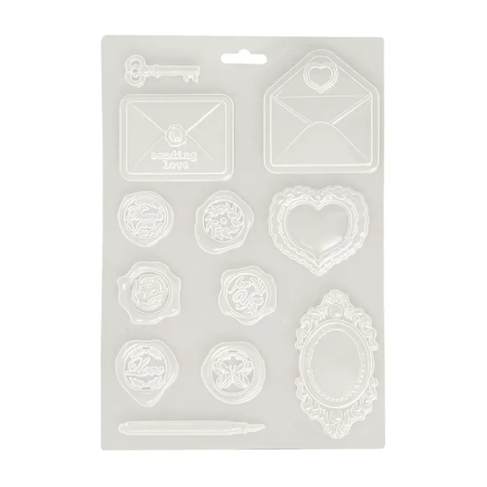 Best Molde flexible Carta Shabby Rose Herramientas Para Modelado