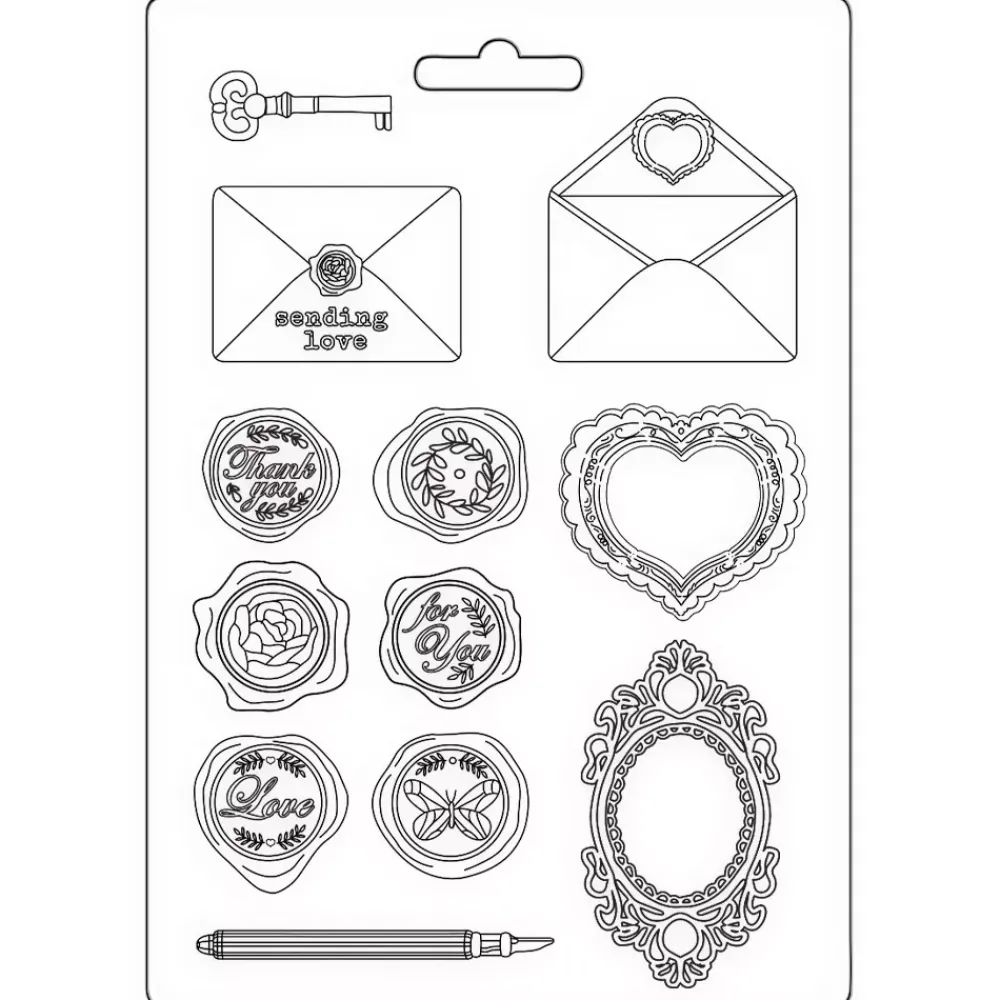 Best Molde flexible Carta Shabby Rose Herramientas Para Modelado
