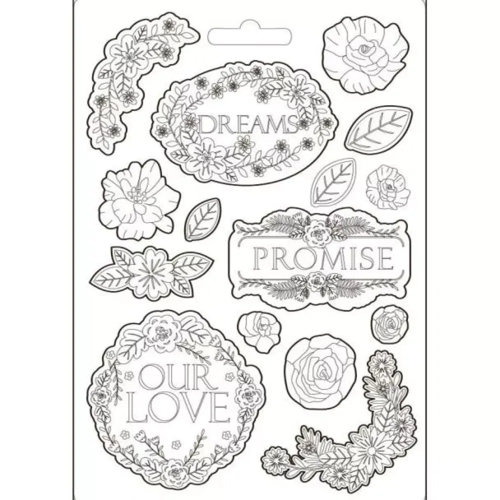 New Molde Flexible Dreams Romantic Garden of Promises 14x21cm Herramientas Para Modelado|Pastas Moldeables