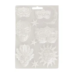 Sale Molde flexible Máscaras Masquerade 21x29cm Herramientas Para Modelado