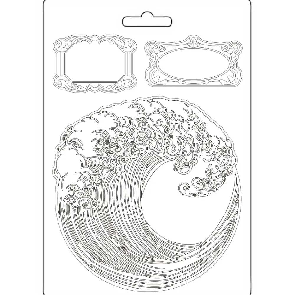 Hot Molde flexible Ola Silent Sea 14x21cm Herramientas Para Modelado