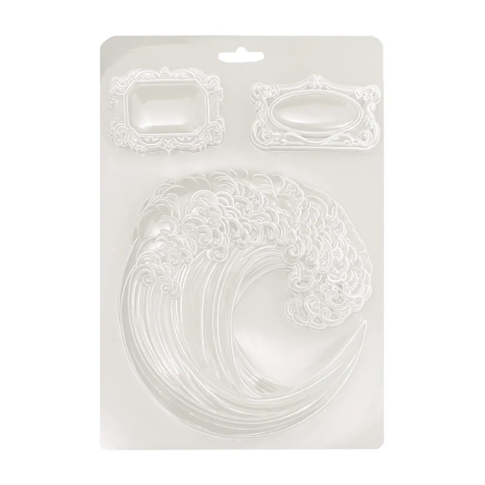 Hot Molde flexible Ola Silent Sea 14x21cm Herramientas Para Modelado