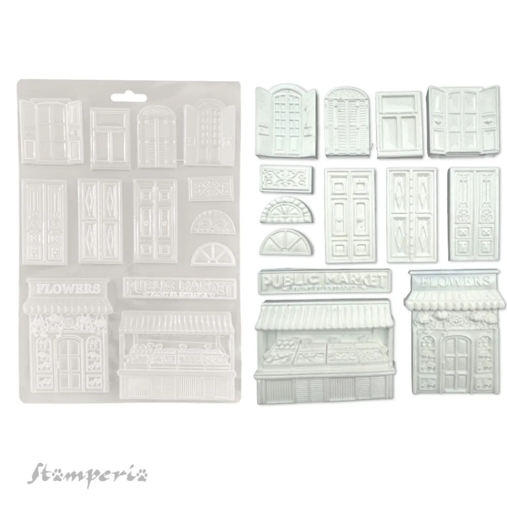 Clearance Molde flexible Puertas y Ventanas Art of Travelling 21x29cm Herramientas Para Modelado