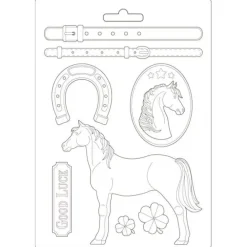 Clearance Molde Flexible Romantic Horses 21x29cm Herramientas Para Modelado|Pastas Moldeables