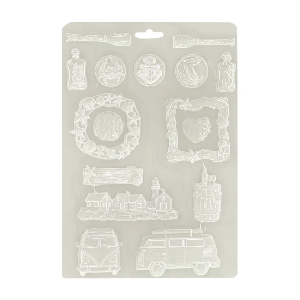 New Molde flexible Silent Sea 21x29cm Herramientas Para Modelado