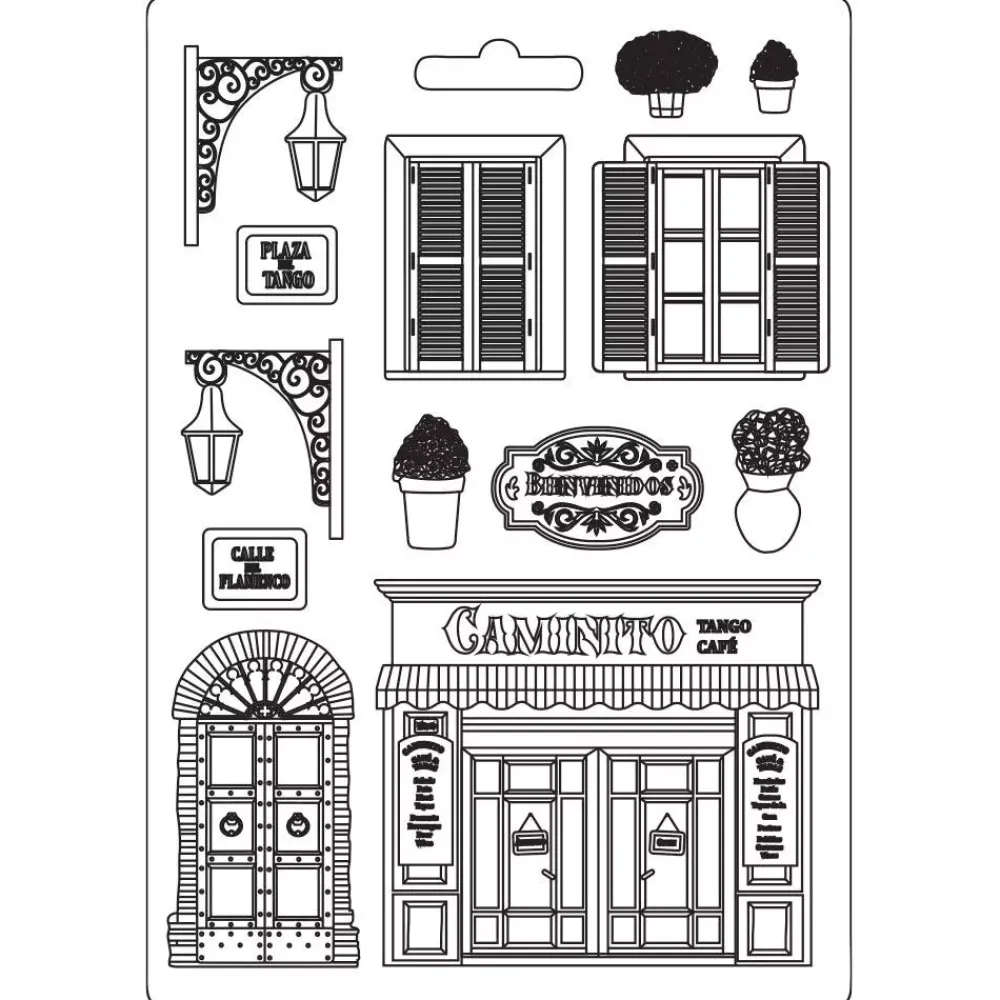 Best Molde Flexible Street Desire 21x29cm Herramientas Para Modelado|Pastas Moldeables