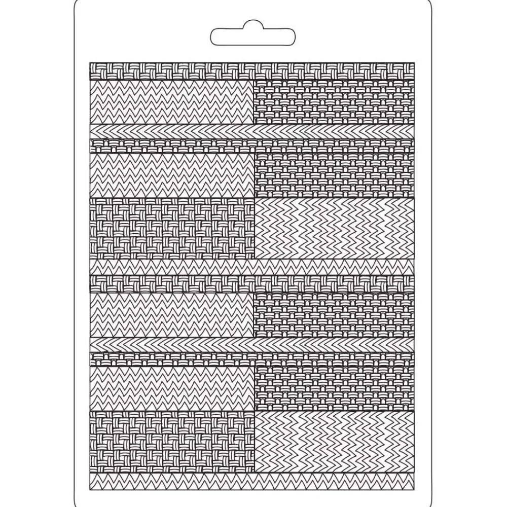 Best Molde Flexible Textile Pattern Bauhaus 14x21cm Herramientas Para Modelado|Pastas Moldeables