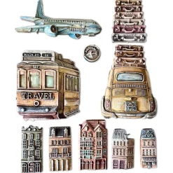 Hot Molde flexible Transportes Art of Travelling 21x29cm Herramientas Para Modelado