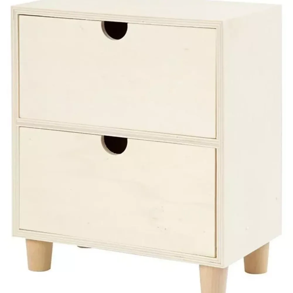 Online Mueble Cajonera de Madera 2 Cajones Organización|Maderas