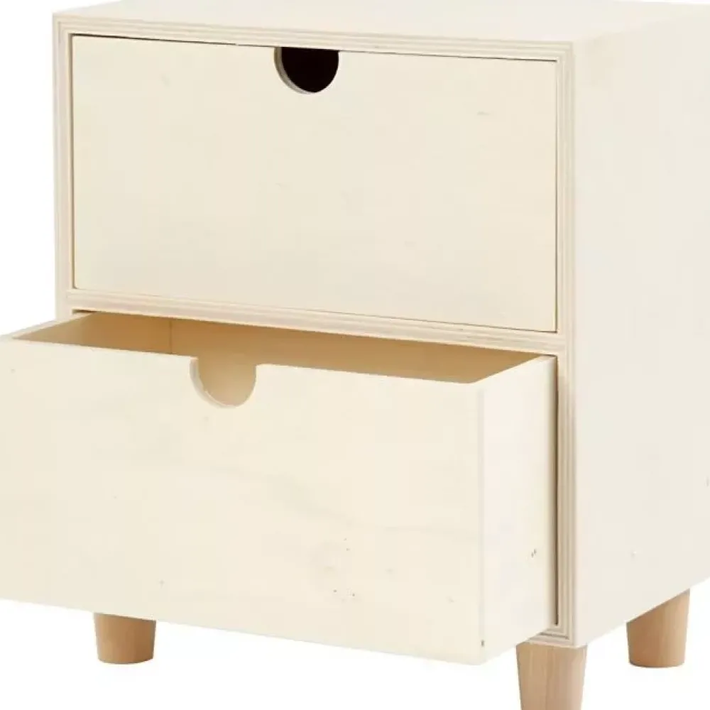 Online Mueble Cajonera de Madera 2 Cajones Organización|Maderas