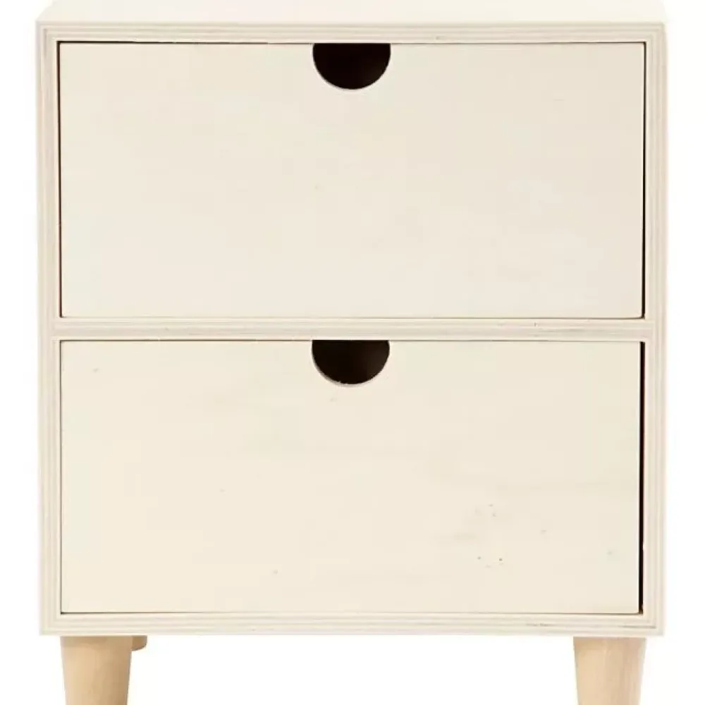 Online Mueble Cajonera de Madera 2 Cajones Organización|Maderas