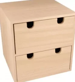 Discount Mueble de Madera con 2 Cajones Maderas|Organización