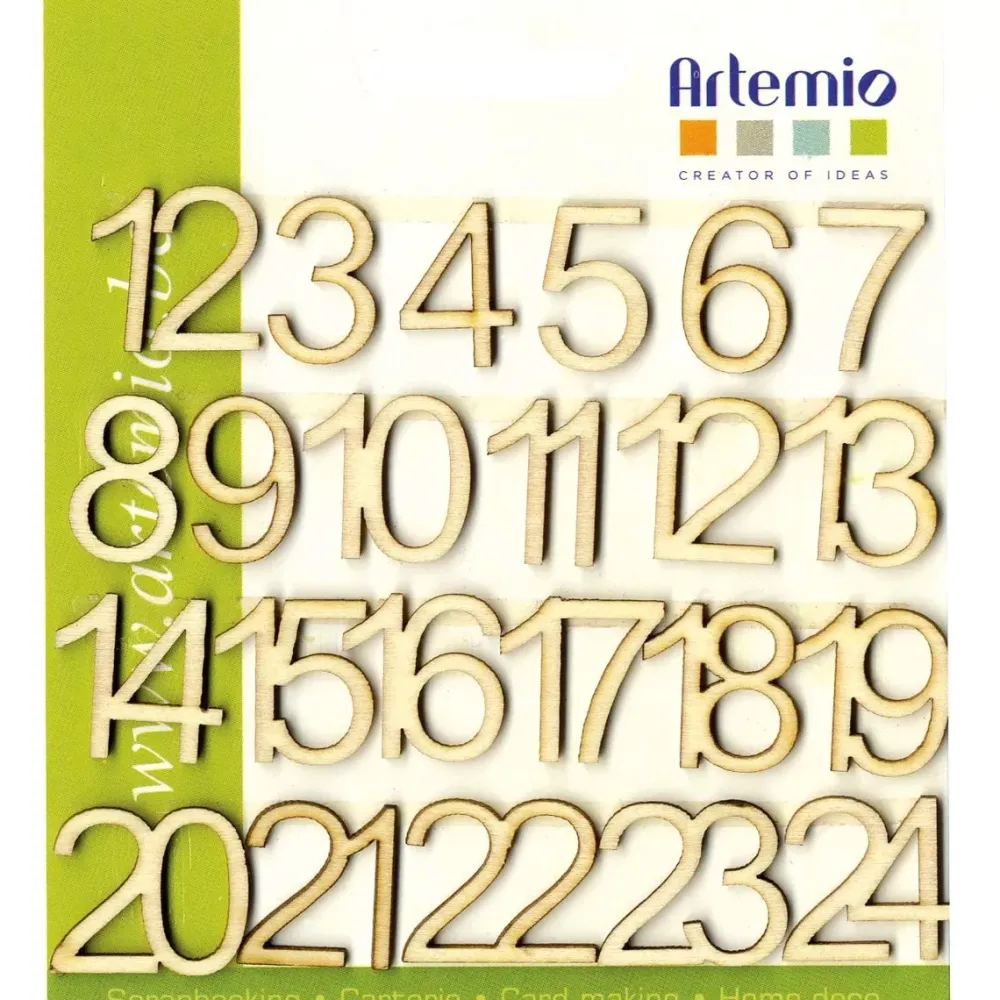 Sale Números de Madera para Calendario de Adviento 2cm Calendarios De Adviento
