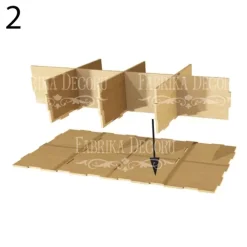 Sale Organizador rectangular de escritorio con dos cajones en DM Organización