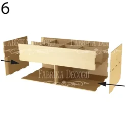Sale Organizador rectangular de escritorio con dos cajones en DM Organización