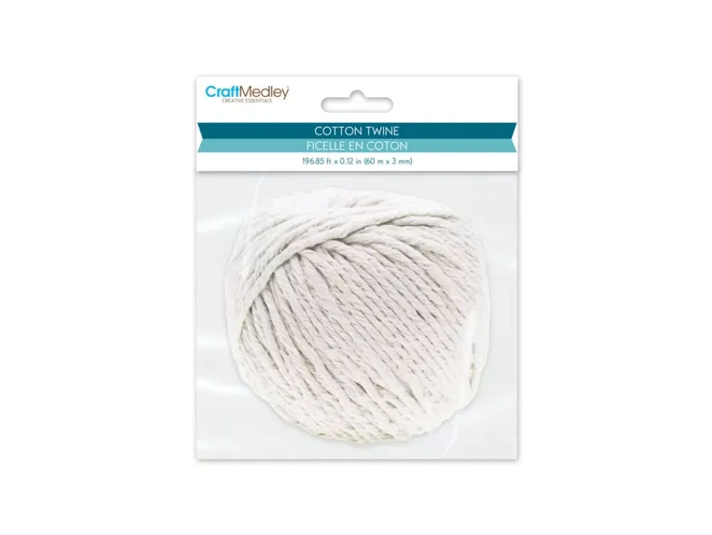 Ovillo de Hilo de Algodón Trenzado 3mm Macramé|Bisutería
