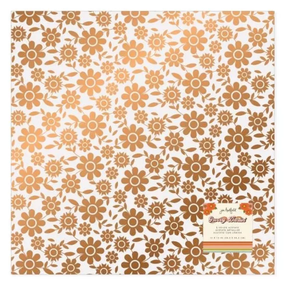 Papel de Acetato Groovy Darlin' Jen Hadfield 30x30cm Papeles