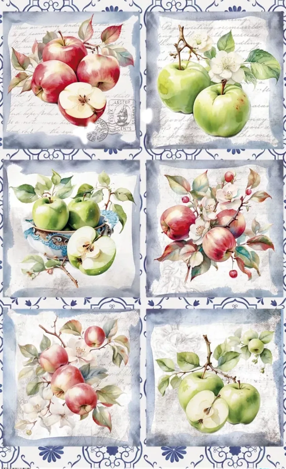 Outlet Papel de Arroz Apples III Fruits Market 54x33cm Decoupage