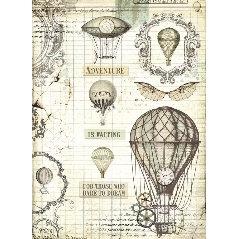 Sale Papel de arroz Aventura Voyages Fantastiques 21x30cm Decoupage