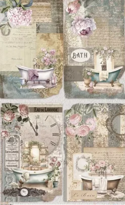 New Papel de Arroz Baño V Home & Deco Bath and Kitchen 54x33cm Decoupage