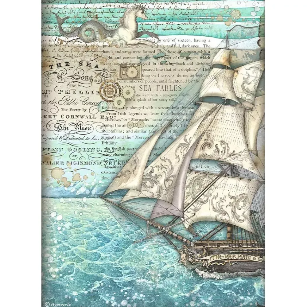 Discount Papel de arroz Barco de Vela Songs Of The Sea 21x29cm Decoupage