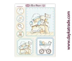 Discount Papel de arroz Bebé dormido Dayka 22,4x29,5cm Decoupage