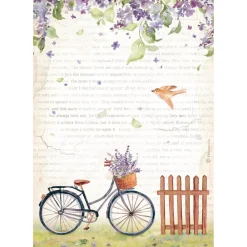 Online Papel de Arroz Bicicleta Welcome Home Create Happiness 21x29cm Papeles|Decoupage