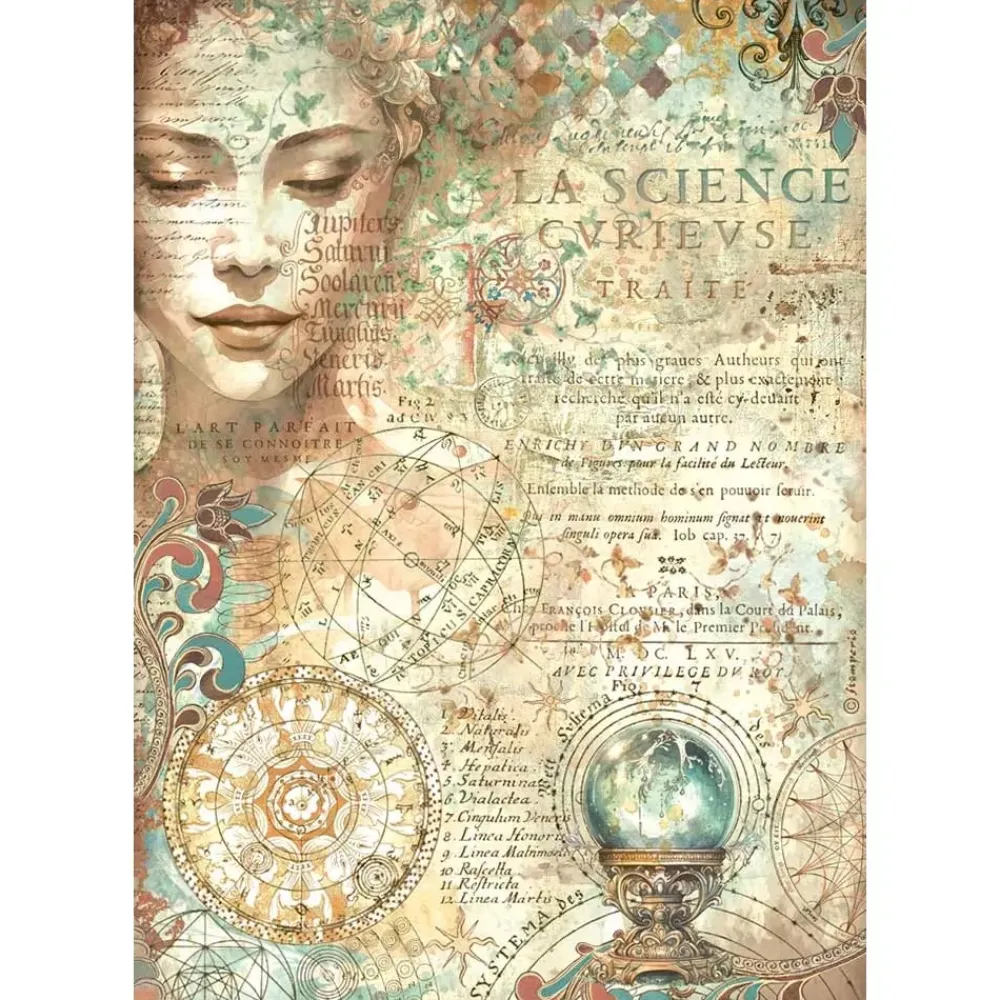 Hot Papel de Arroz Ciencia Fortune 21x30cm Decoupage