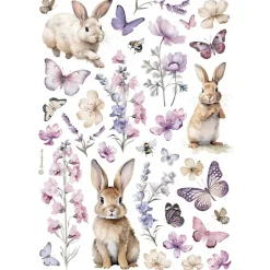Papel de arroz Conejos y Mariposas Best Sellers 21x30cm Papeles|Decoupage
